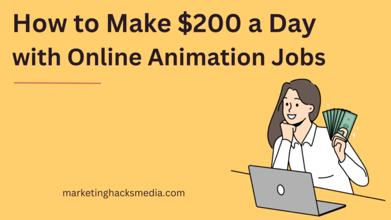 Online Animation Jobs